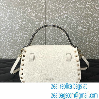 Valentino Garavani Small Rockstud Top Handle Bag white 2024