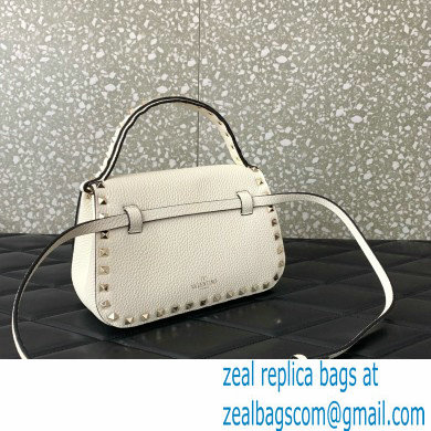 Valentino Garavani Small Rockstud Top Handle Bag white 2024