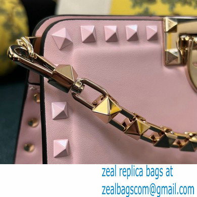 Valentino Rockstud Clutch Bag In Calfskin Pink 2024