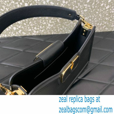 Valentino VLogo Leather shoulder bag in grainy calfskin Black 2024