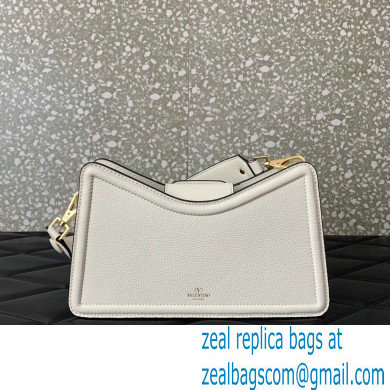 Valentino VLogo Leather shoulder bag in grainy calfskin White 2024