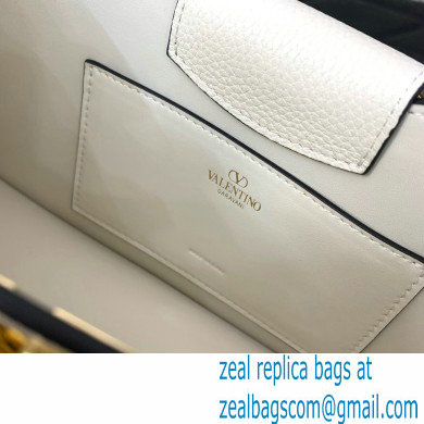 Valentino VLogo Leather shoulder bag in grainy calfskin White 2024