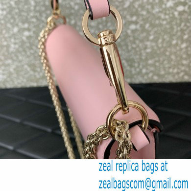 Valentino VLogo Signature Loco Small Shoulder Bag With Jewel Logo PINK