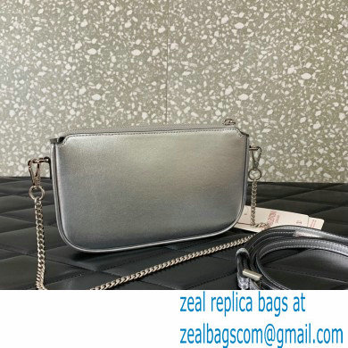 Valentino VLogo Signature mini bag in calfskin leather Silver 2024