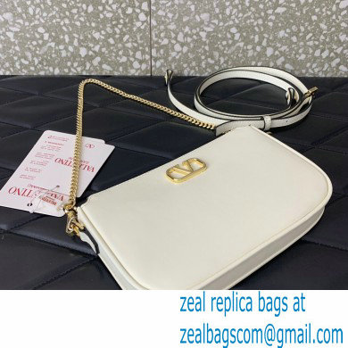 Valentino VLogo Signature mini bag in calfskin leather White 2024