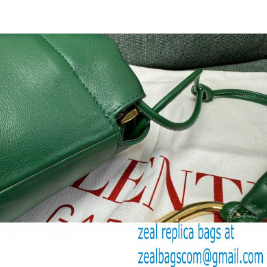 Valentino Vlogo Pouf Nappa Leather Mini Bucket Bag Green 2024