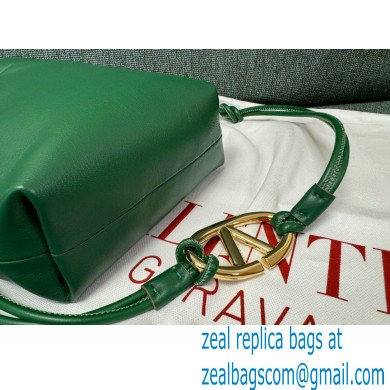 Valentino Vlogo Pouf Nappa Leather Mini Bucket Bag Green 2024