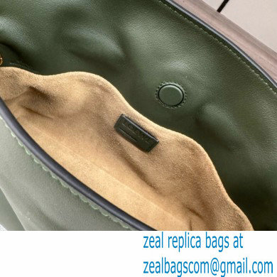 loewe Mini Flamenco clutch in nappa calfskin dark green 2023