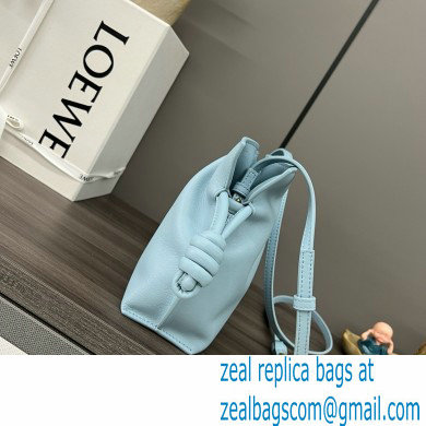 loewe Mini Flamenco clutch in nappa calfskin sky blue 2023