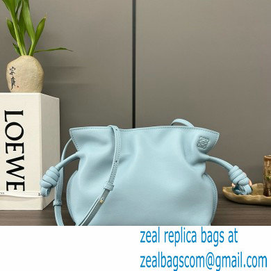 loewe Mini Flamenco clutch in nappa calfskin sky blue 2023