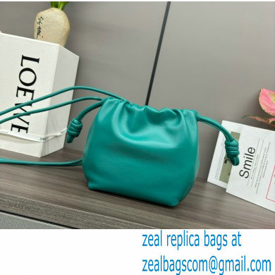 loewe Mini flamenco purse bag in mellow nappa lambskin Emerald Green 2024