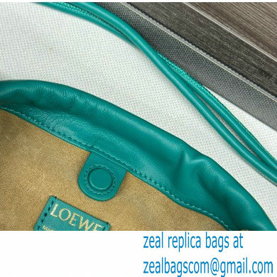 loewe Mini flamenco purse bag in mellow nappa lambskin Emerald Green 2024