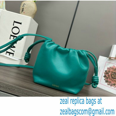 loewe Mini flamenco purse in mellow nappa lambskin 262333 Emerald Green 2024