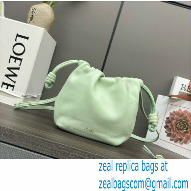 loewe Mini flamenco purse in mellow nappa lambskin 262333 mint green 2024