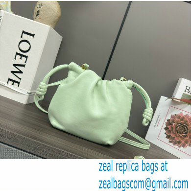 loewe Mini flamenco purse in mellow nappa lambskin 262333 mint green 2024