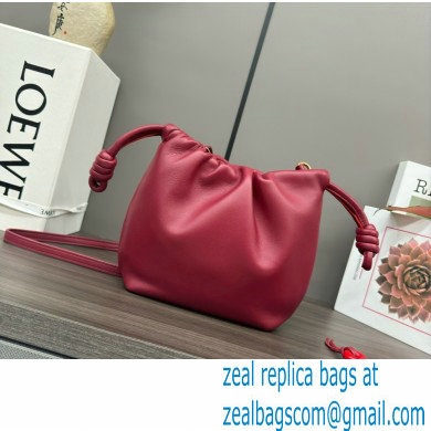 loewe Mini flamenco purse in mellow nappa lambskin 262333 red 2024