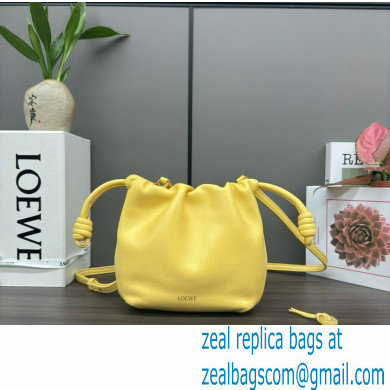 loewe Mini flamenco purse in mellow nappa lambskin 262333 yellow 2024