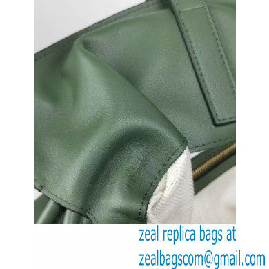 loewe large Flamenco clutch in nappa calfskin dark green 2024