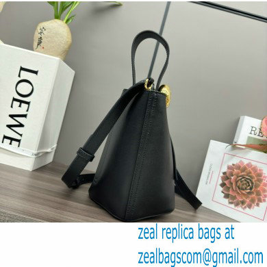 loewe mini Pebble Bucket bag in mellow calfskin black 2024