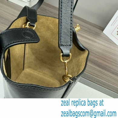 loewe mini Pebble Bucket bag in mellow calfskin black 2024