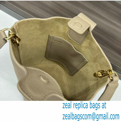 loewe mini Pebble Bucket bag in soft grained calfskin sand 2024