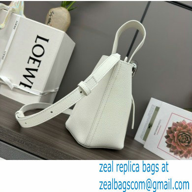 loewe mini Pebble Bucket bag in soft grained calfskin white 2024